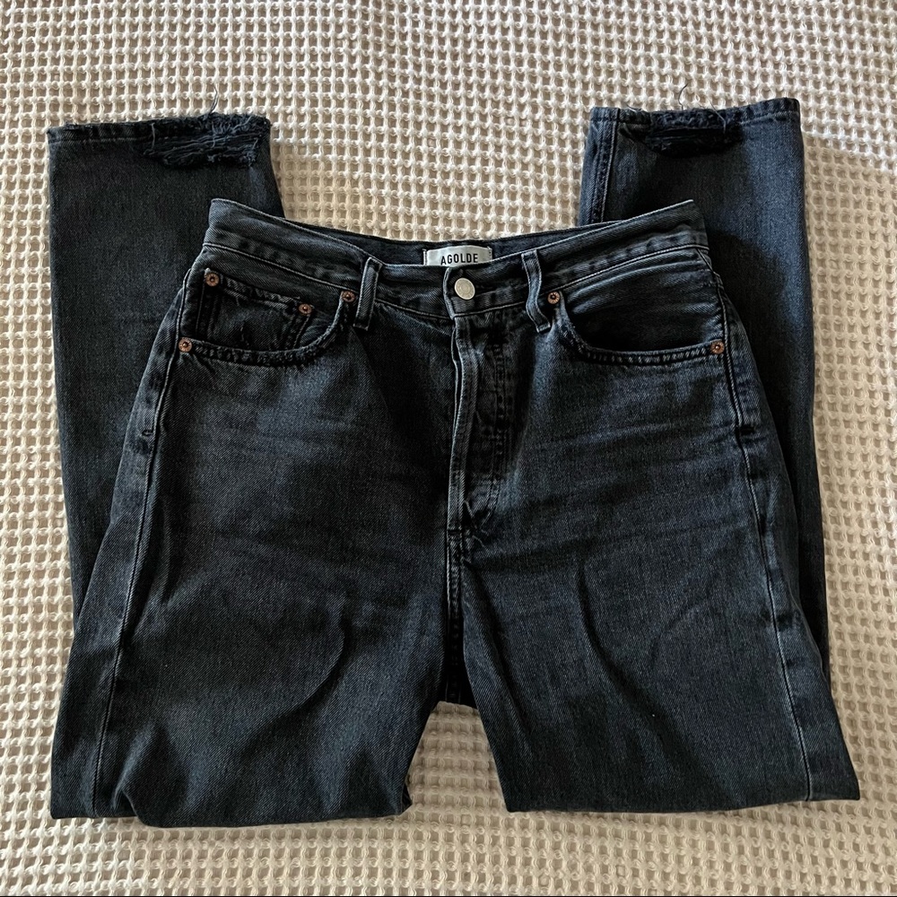 AGOLDE Riley Ripped Crop Jeans
